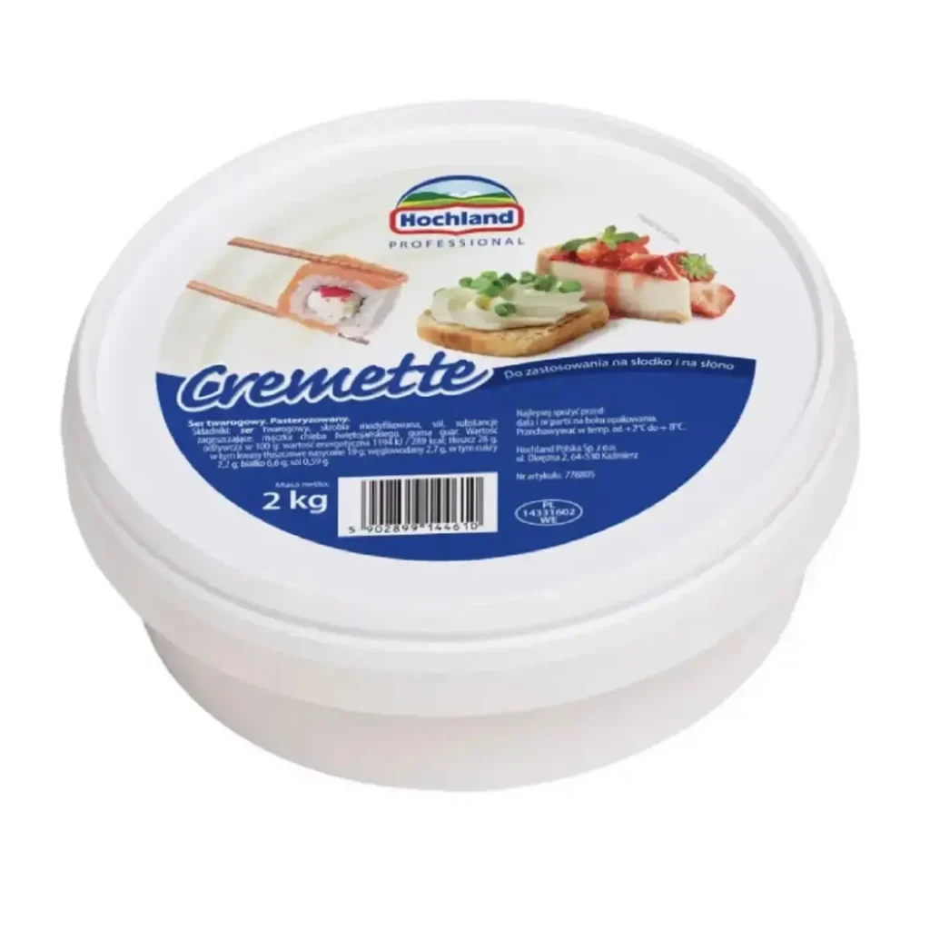 Крем-сир натуральний Cremette 65% TM Hochland 2,0 кг