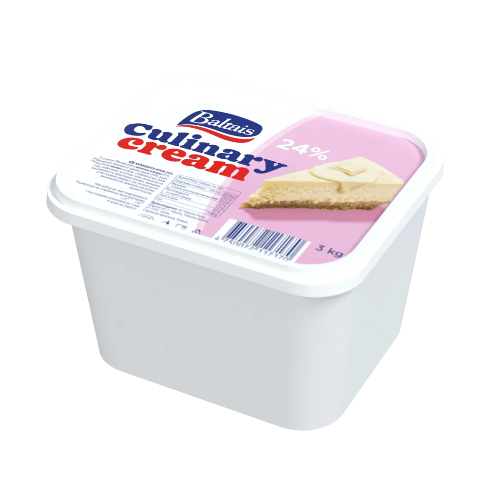 Крем-сир 24 % кулінарний TM Baltais Culinary 3,0 кг